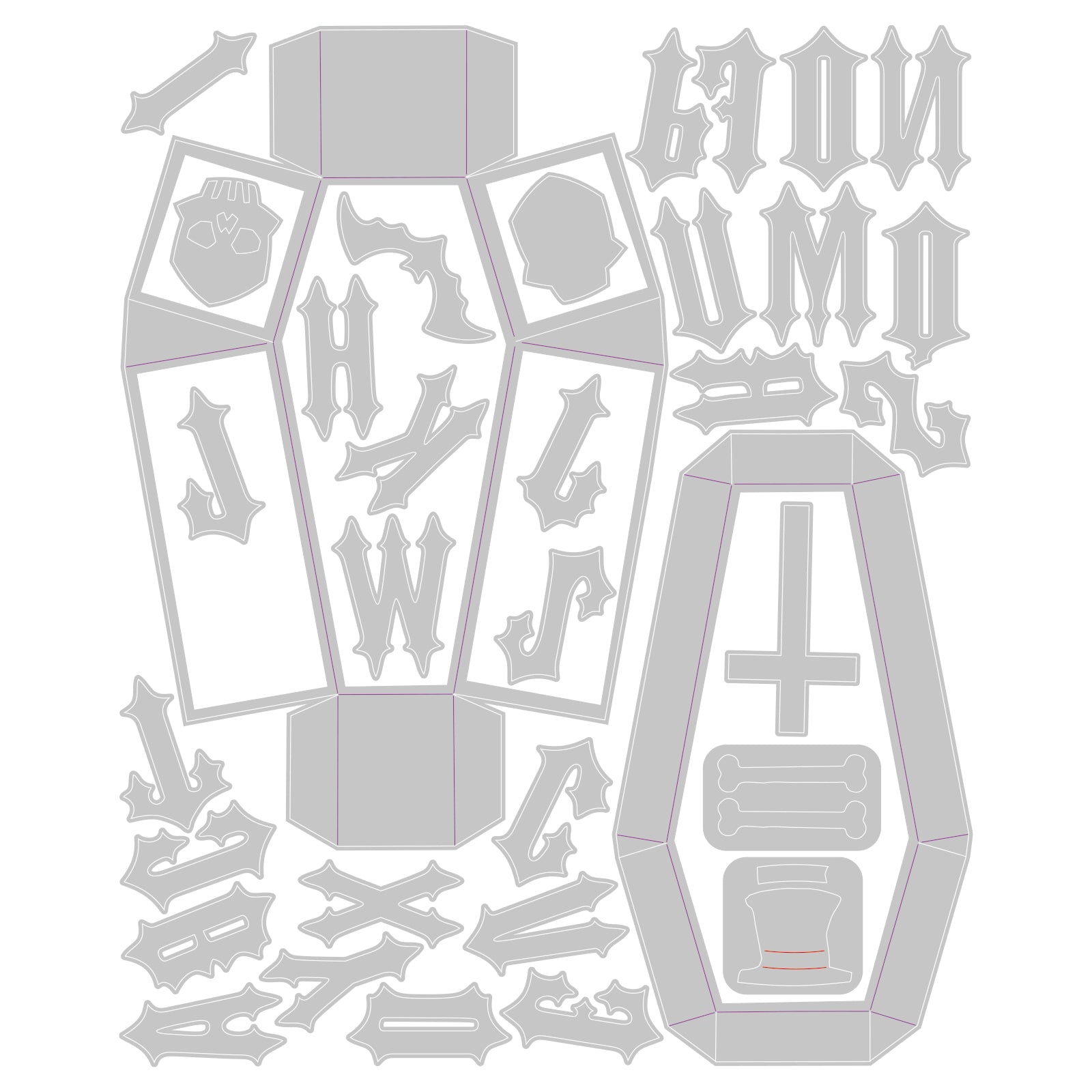 Sizzix Thinlits Die Set 34PK - Vault Coffin Box by Tim Holtz