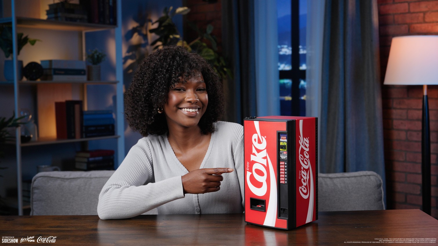 Coca-Cola Classic Vending Machine Mini Fridge Scaled Replica by