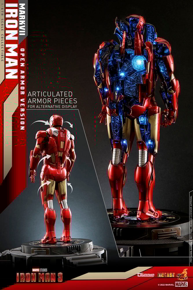 Iron Man Mark VII (Open Armor Version) Sixth Scale Diorama by Hot