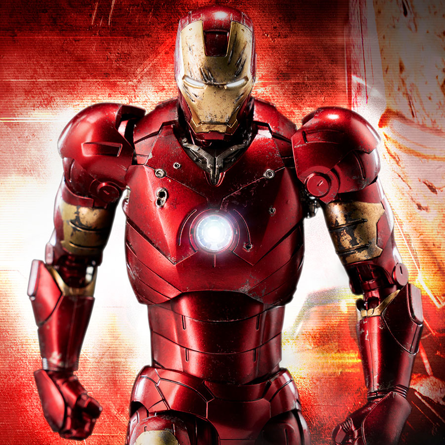 DLX Iron Man Mark 3 (Battle Damaged) Action Figure by threezero