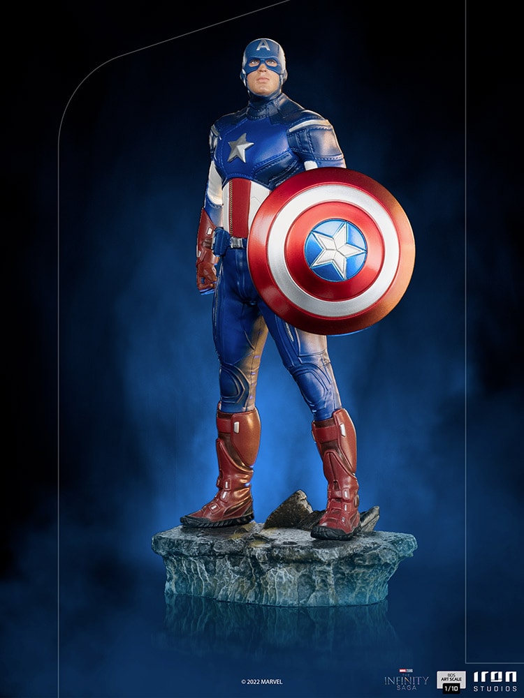 Marvel Captain America Battle of NY 1:10 Art Scale Statue by Iron