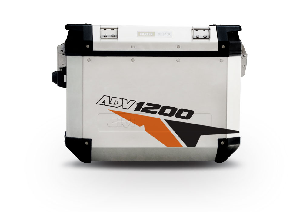 Givi Trekker Outback Side Panniers Velos Orange Stickers Kit