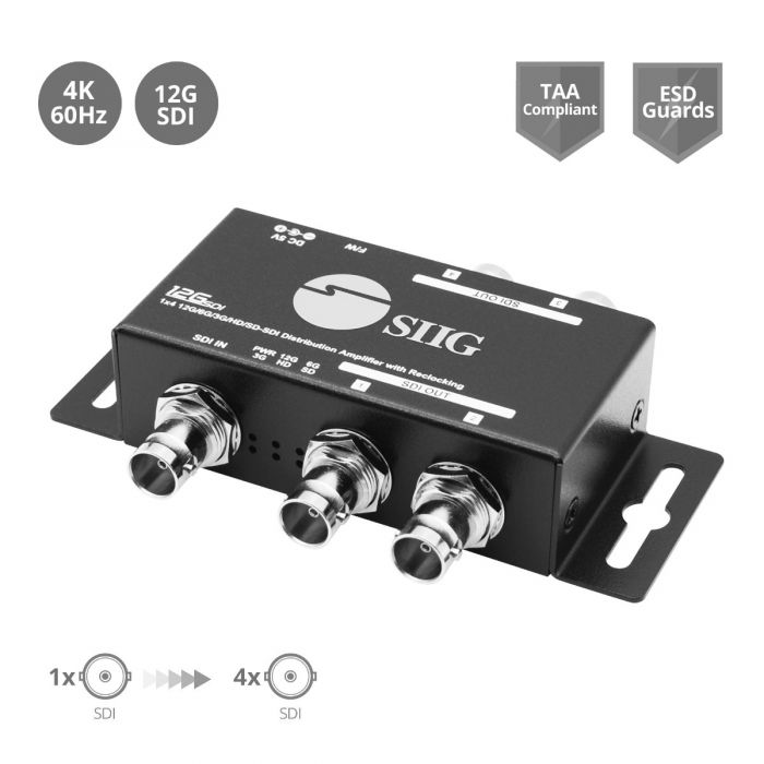1x4 12G SDI Distribution Amplifier