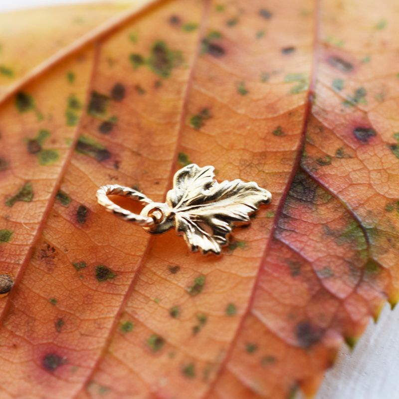 重ね付け用チャーム】14KGF ゴールドリーフ チャーム - Silvia de atelier