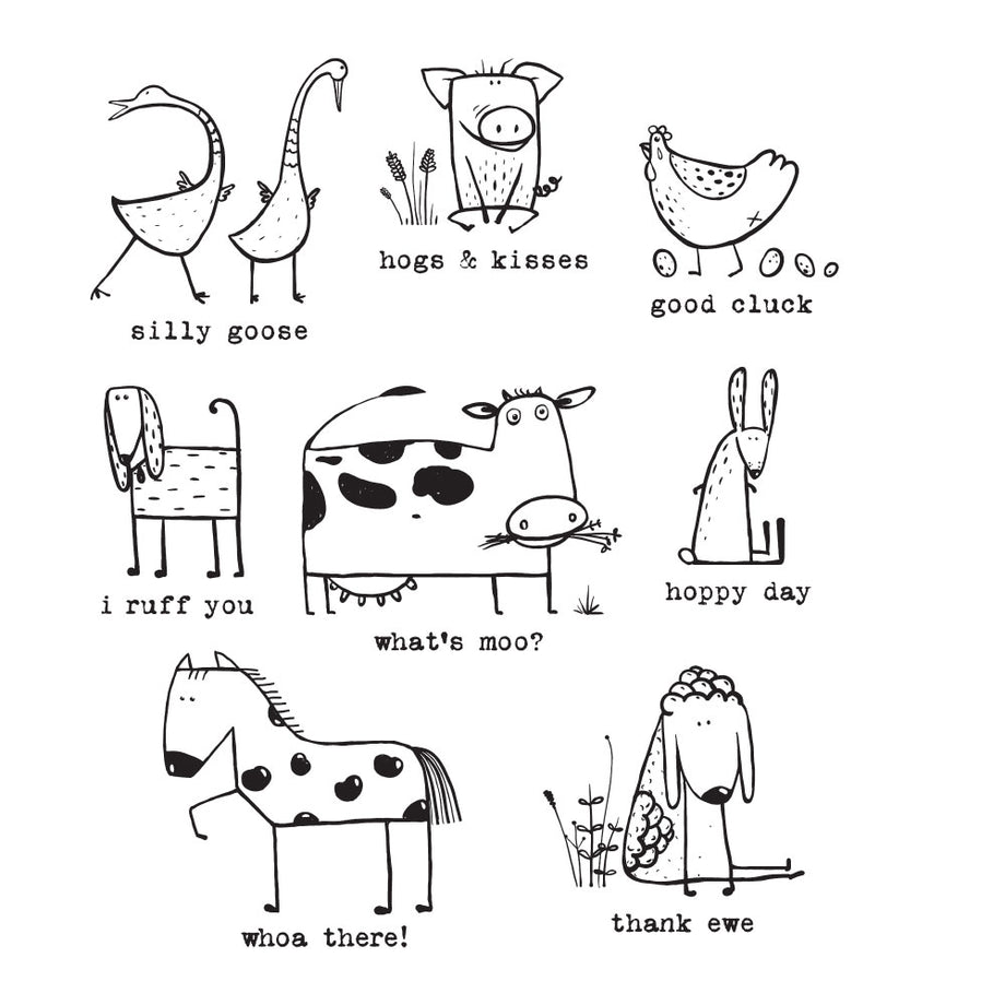 Tim Holtz Cling Rubber Stamps FUNNY FARM CMS361 – Simon Says Stamp