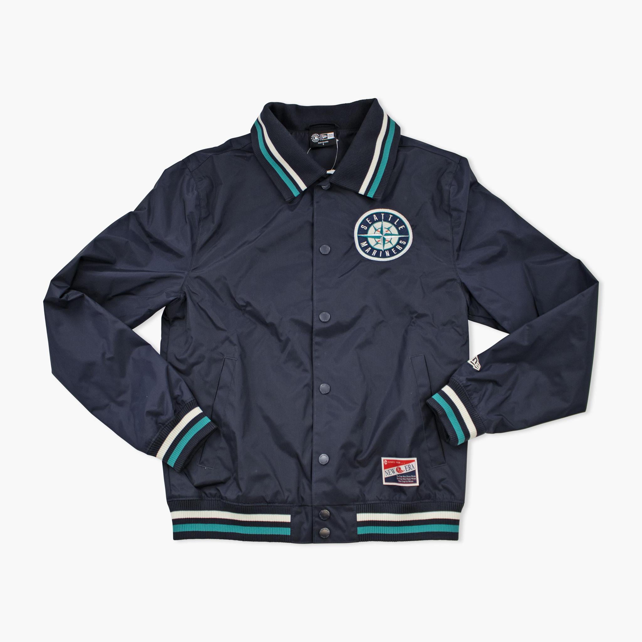 Seattle Mariners New Era Navy Nylon Bullpen Jacket – Simply Seattle