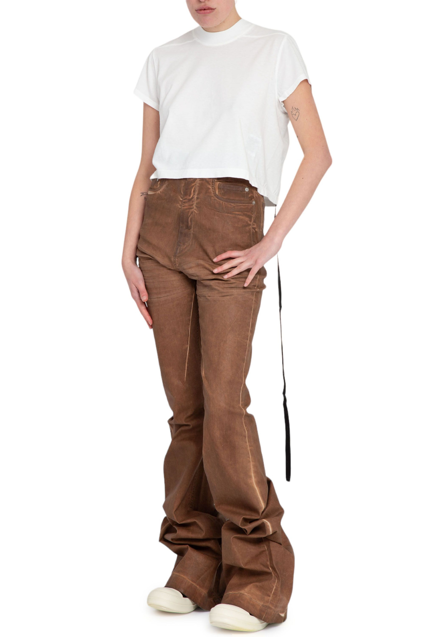 RICK OWENS DRKSHDW Bolan Bootcut Waxed Jeans