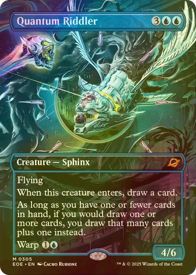 量子の謎かけ屋/Quantum Riddler 英語、3枚セット MtG 量子の謎かけ屋