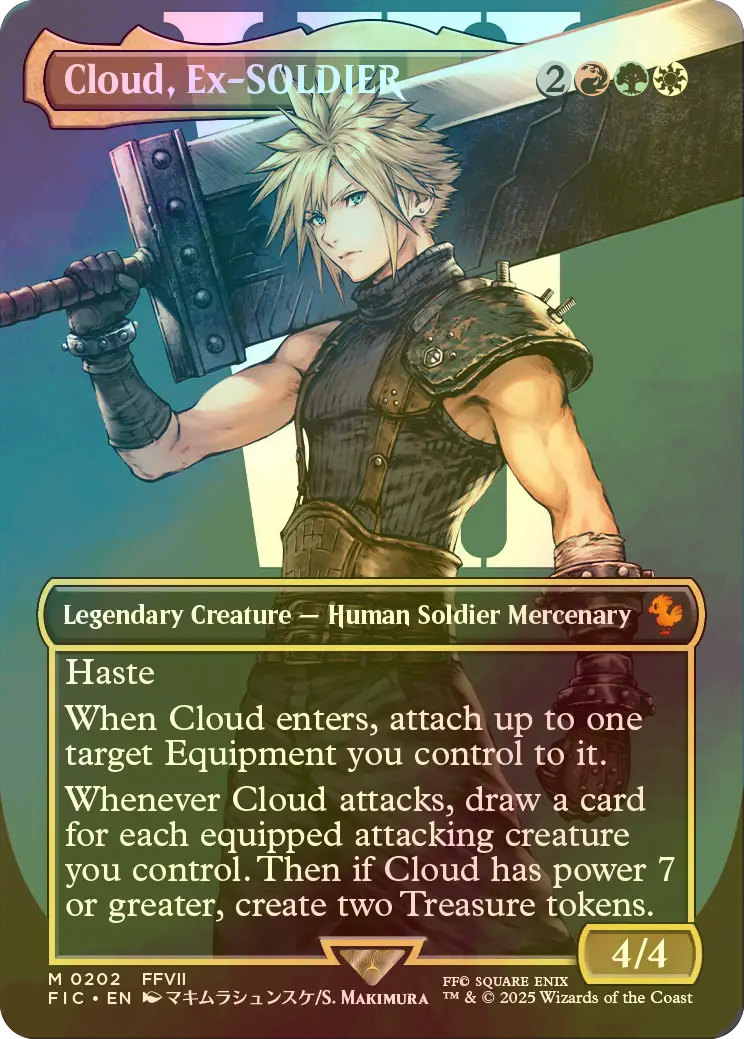 歯*鼓様 MTG 威名のソルジャー、セフィロス 拡張アート foil 英語版