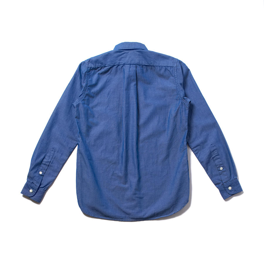 ダンガリークロスボタンダウンシャツ サックスブルー | SINME
