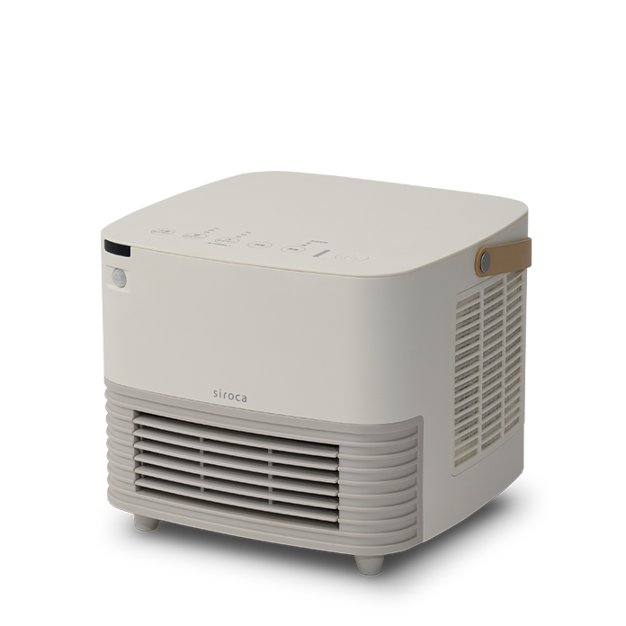 人感センサー付き セラミックファンヒーター ポカ CUBE ｜シロカ