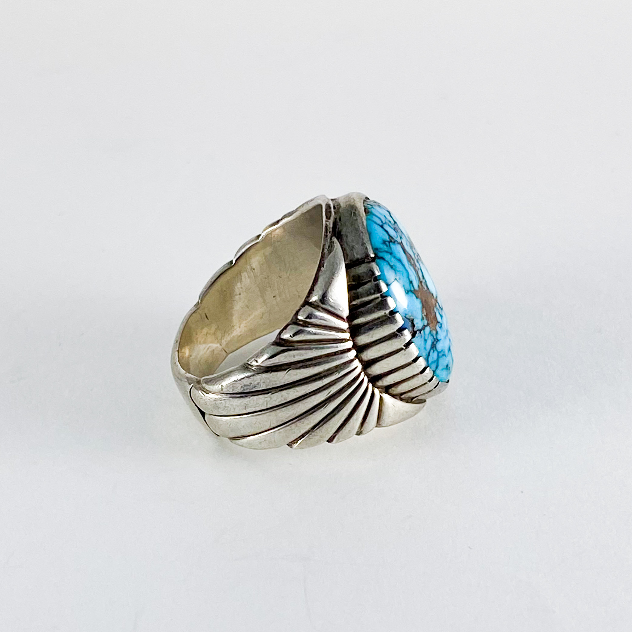 Lee Yazzie Nevada Blue turquoise ring 459 | ターコイズ・メンズ