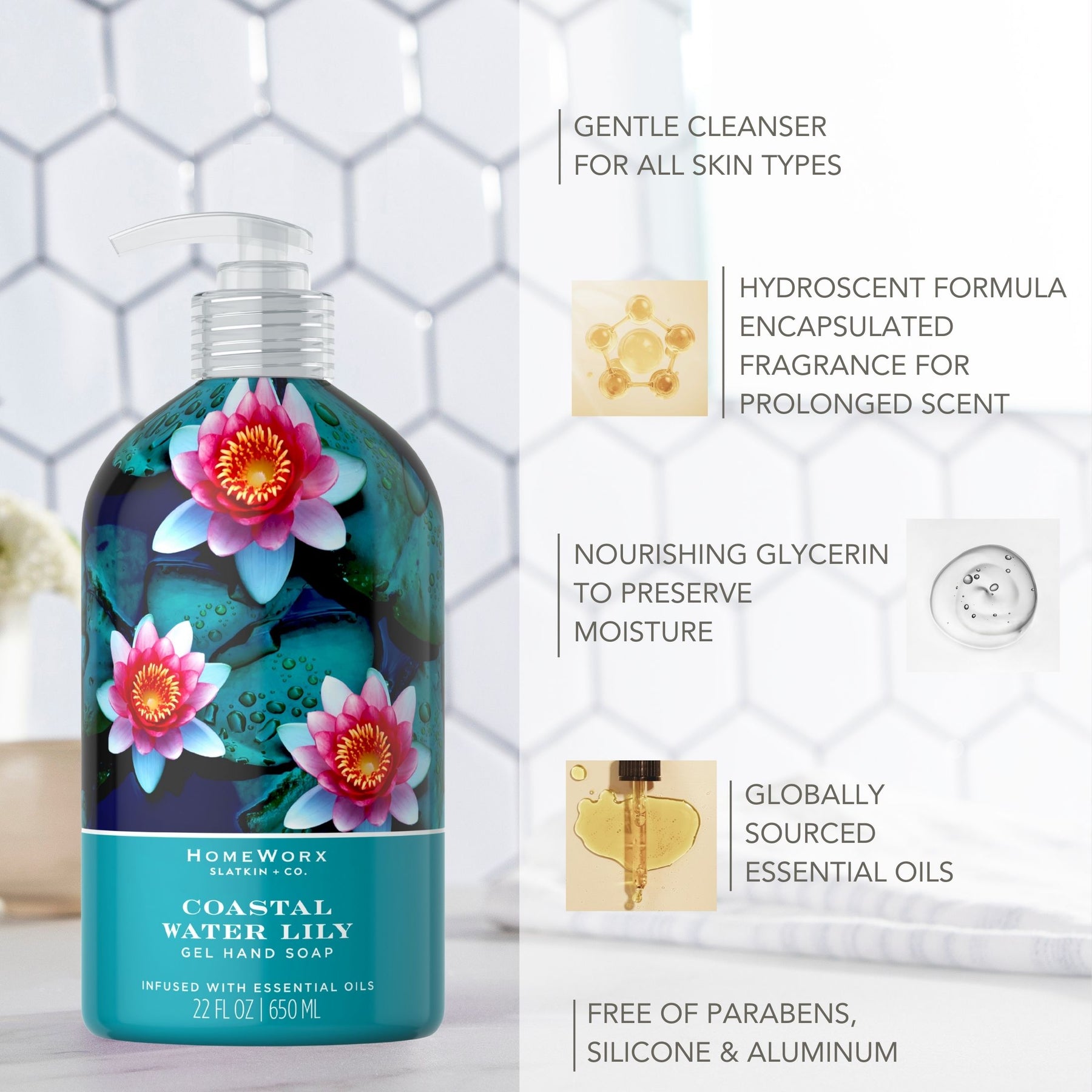 Coastal Water Lily Gel Hand Soap – Slatkin + Co.