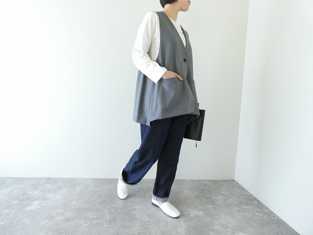 mizuiro ind(ミズイロインド) ディープVネックワイドベスト(3-230108