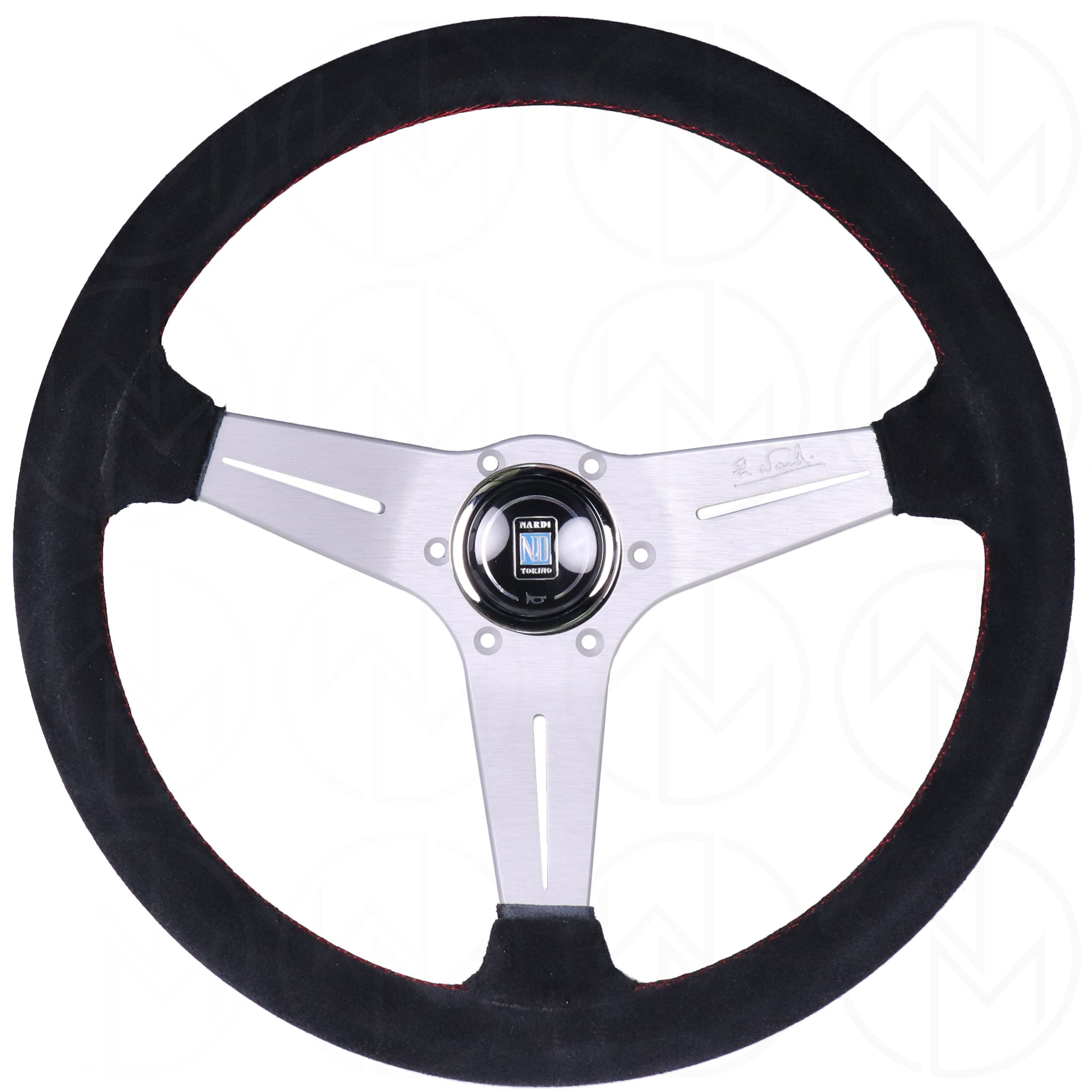 Nardi Sport Rally Deep Corn Steering Wheel - 350mm Suede w/Silver