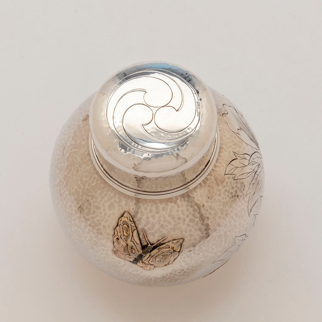 Tiffany and Co Antique Sterling Silver and Other Metals Tea Caddy