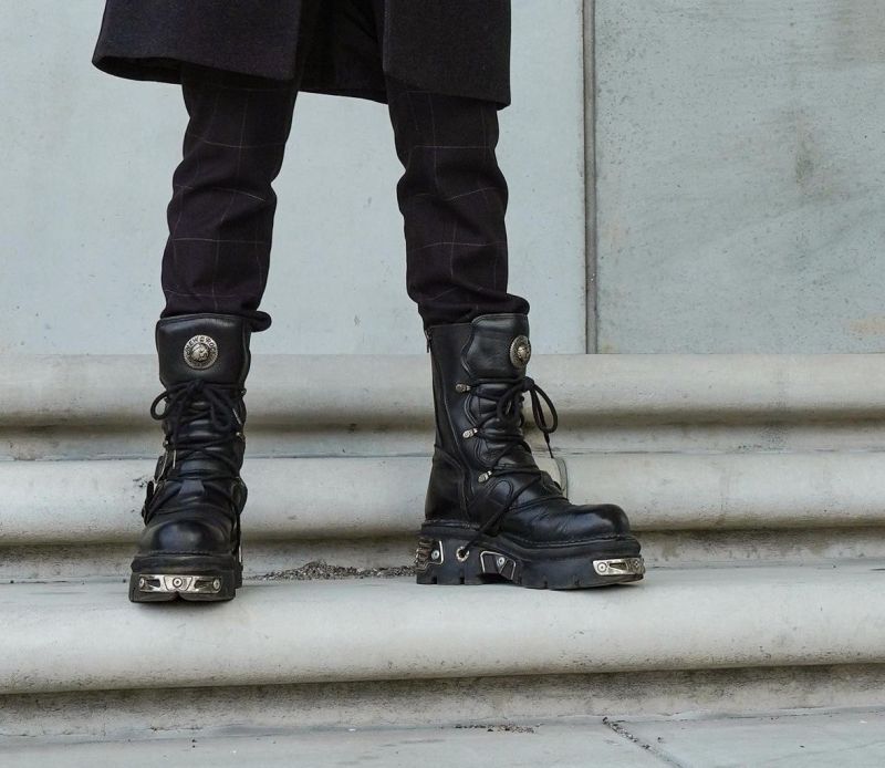 取り寄せ]M-373-S4 / プレート / 厚底ブーツ / 本革【NEW ROCK