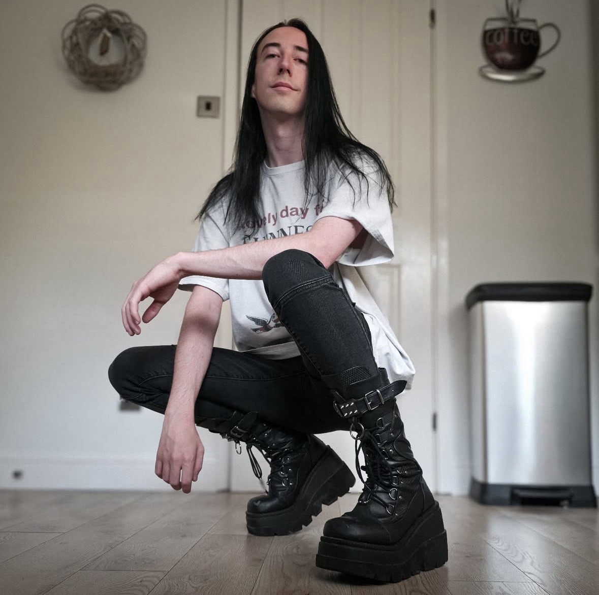 取り寄せ]SHAKER-70 / ウェッジソール厚底ブーツ【DEMONIA】 | Spider