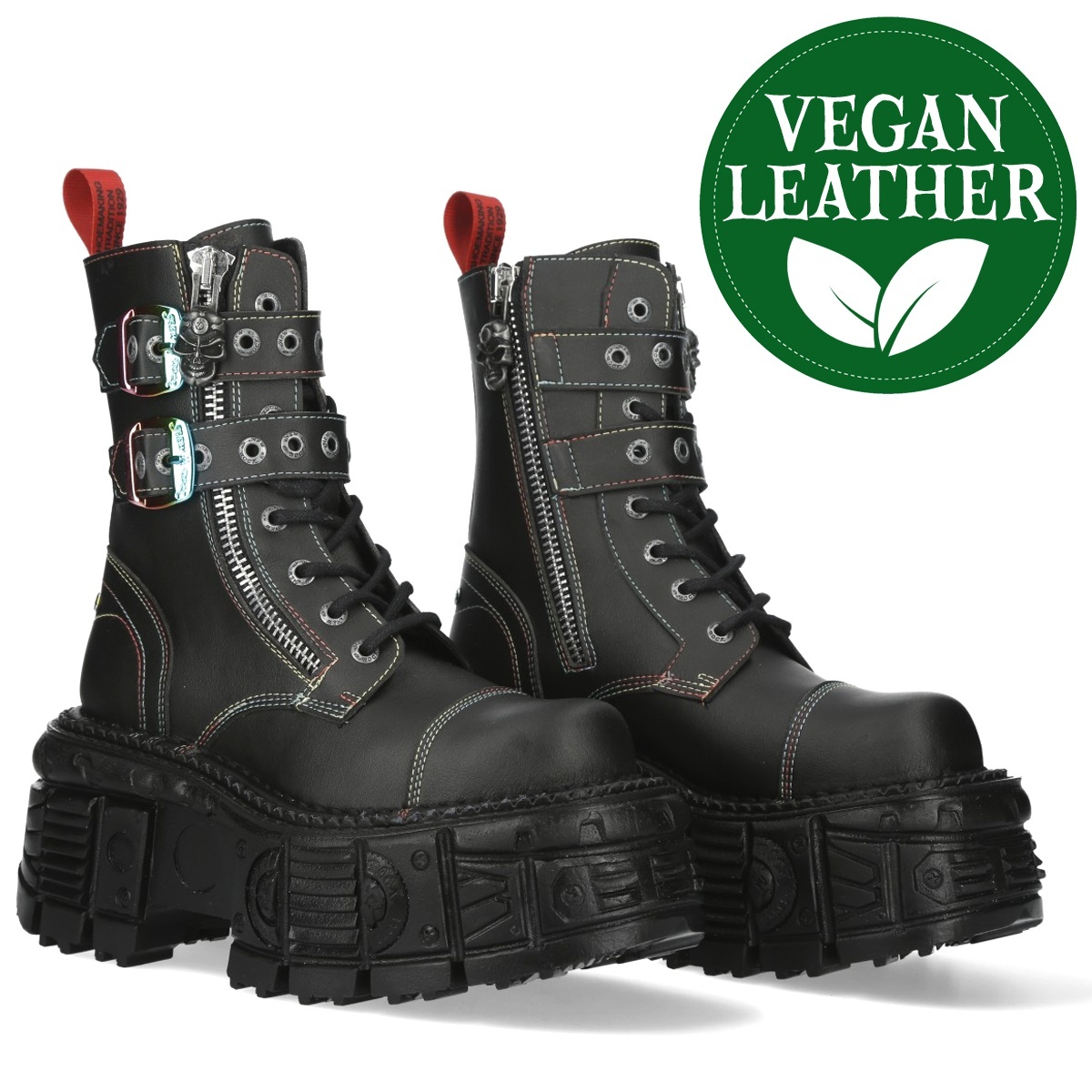 取り寄せ]M-MET036-V5 / 厚底ブーツ / ビーガンレザー【NEW ROCK