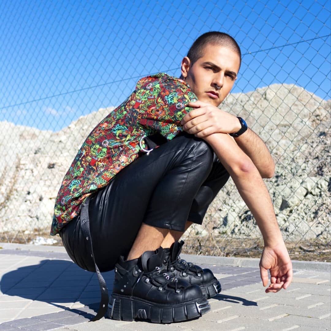 ⭐即納⭐M-106-S112 / プレート / 厚底スニーカー / 本革【NEW ROCK