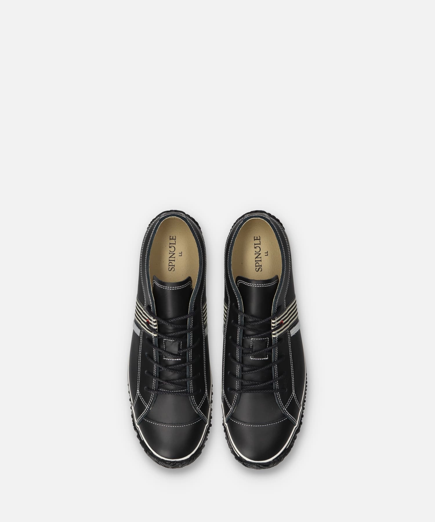 SP-168 Black/White | 国産ハンドメイド スニーカー スピングル