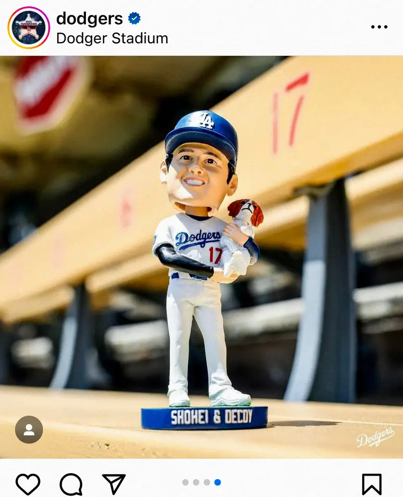 大谷&デコピンボブルヘッド 先着40000人 8月26日 来場者限定 大谷