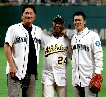 2019年3月の東京ドームでのMLB開幕戦に参加したリッキー・ヘンダーソン