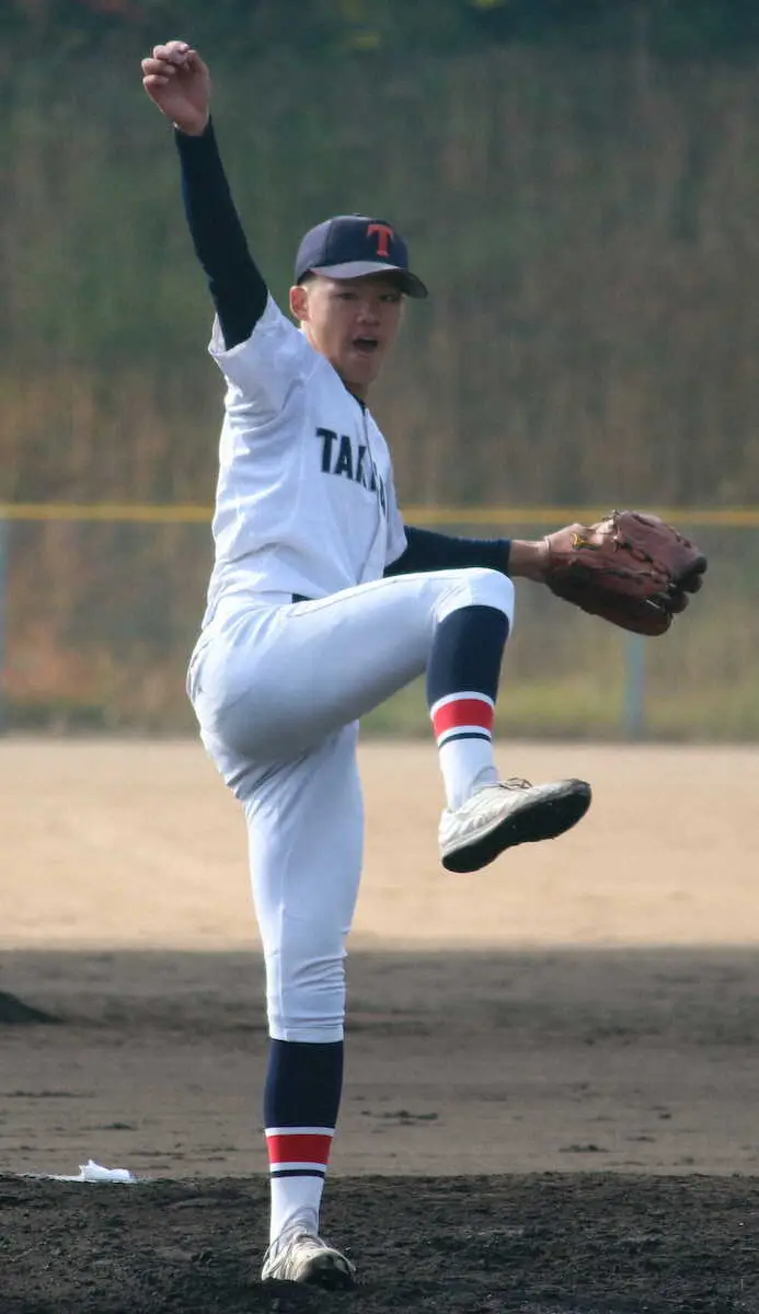 高校野球】8球団視察済み、滝川二の背番号10右腕が市和歌山に腕試し