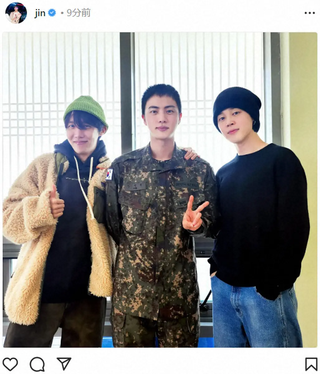 BTS・ジンのインスタグラム（＠jin）から - スポニチ Sponichi Annex 芸能