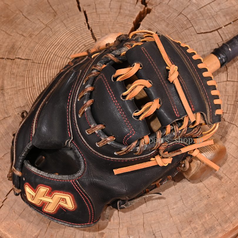 ハタケヤマ 硬式用 キャッチャーミット ウエブ 周り 革紐 交換 修理