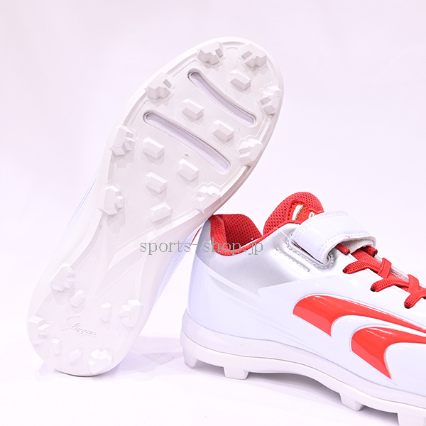 久保田スラッガー ジュニア用 ポイント スパイク D-J01RD ホワイト