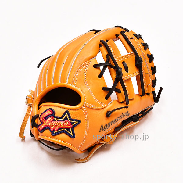 久保田スラッガー KSN-J6 少年軟式用 オレンジ×ブラック紐 C-1116 店舗