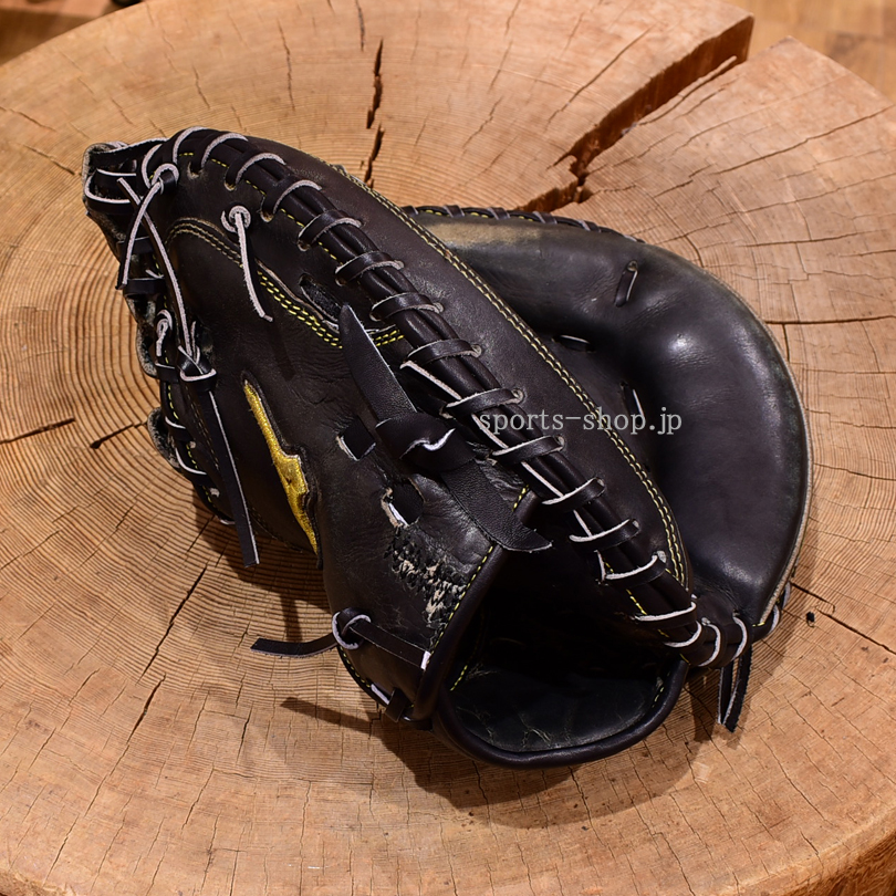 ミズノプロ 硬式用 キャッチャーミット 背面 破れ修理 ヘリ革 革紐