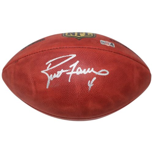 ブレット・ファーブ BRETT FAVRE#4直筆サインNFLボール - SPORTS