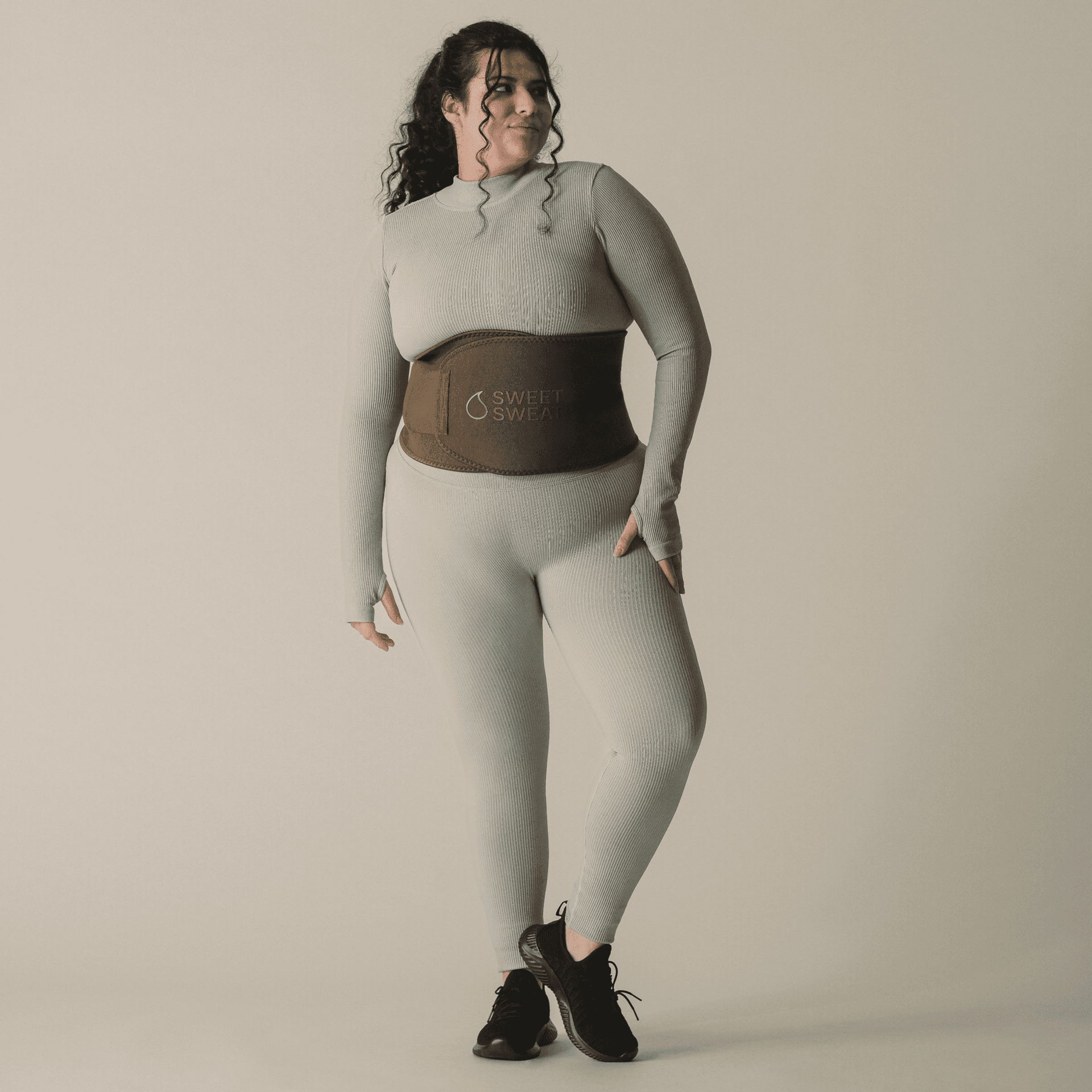 Sweet Sweat Matte Series Light-Weight Waist Trimmer with Mesh