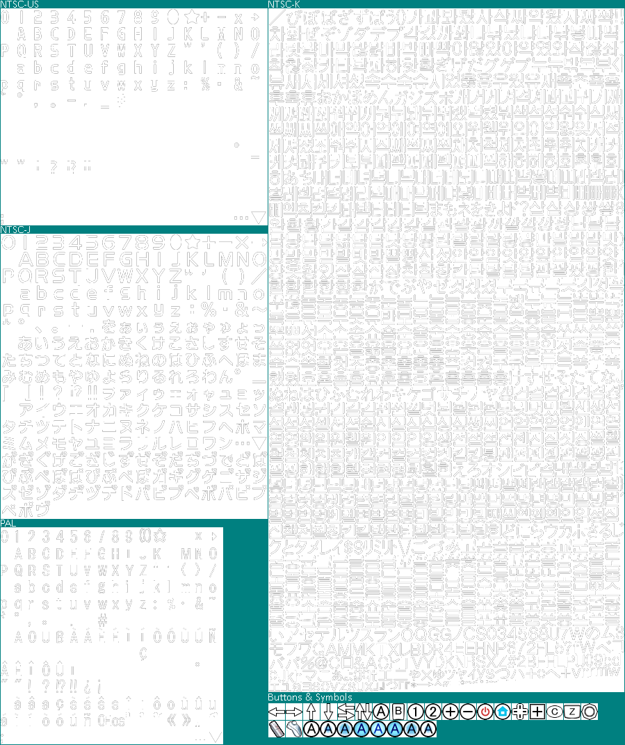 Dialogue Font - Mario Party 8 - Wii - The Spriters Resource