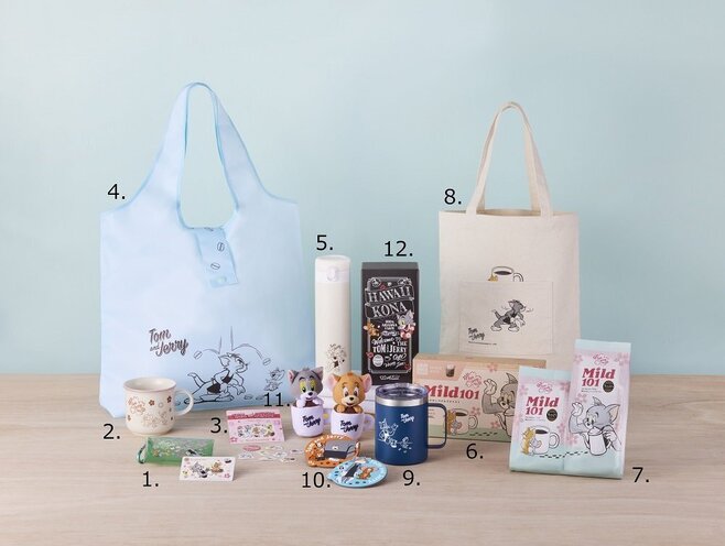 タリーズ×トムとジェリー、エコバッグ・ボトル・マグカップや