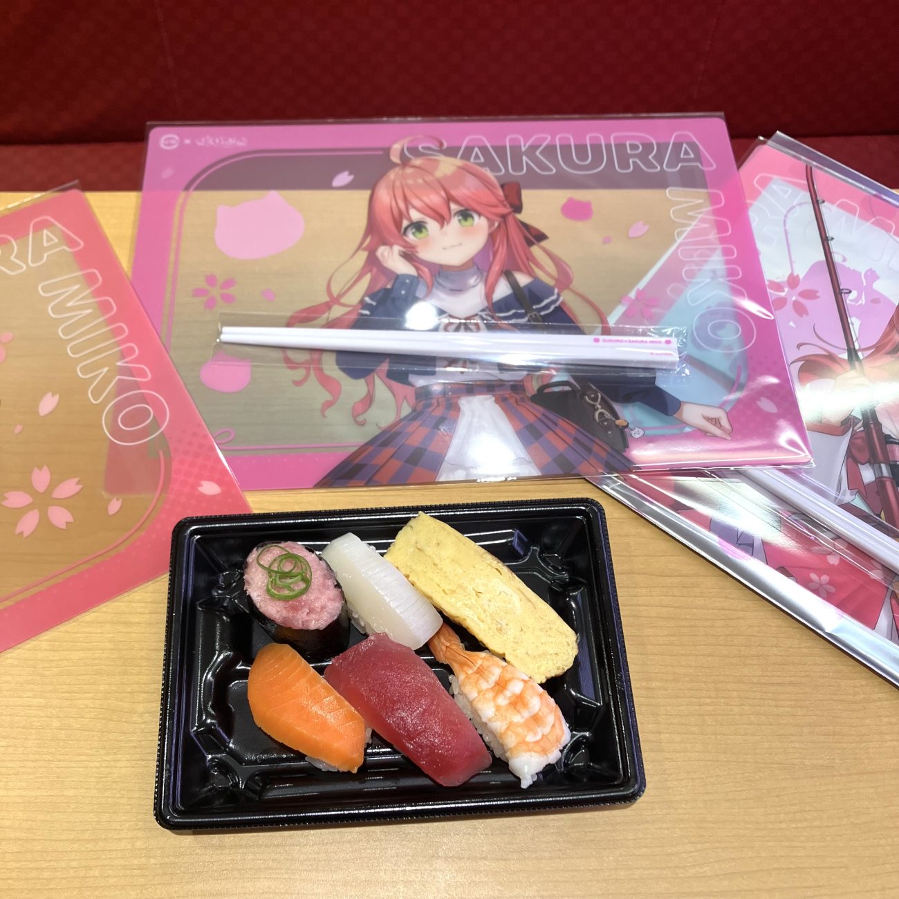 スシロー さくらみこ スシロー ランチョンマット コンプリートセット