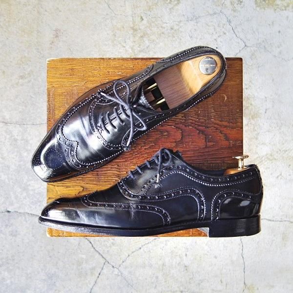 極上☆(米)BARKER BLACK/バーカーブラック UK7【英国製☆フルブローグ