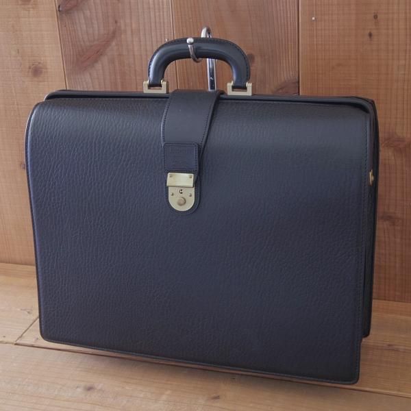 希少】BURBERRY ダレスバッグ ブラック レザー シボ革 ビジネスバッグ