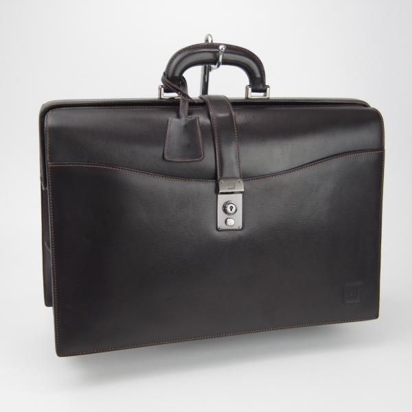 極上☆ダンヒル/dunhill【イタリア製☆レザー/ダレスバッグ/黒】メンズ