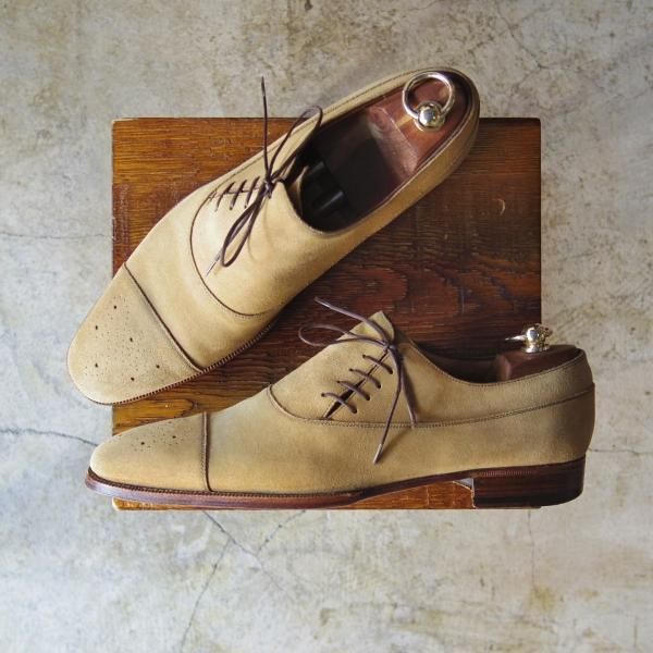 極上☆(伊)エンツォ・ボナフェ SIZE 7.5【☆BEAMS別注/ハンドソーン