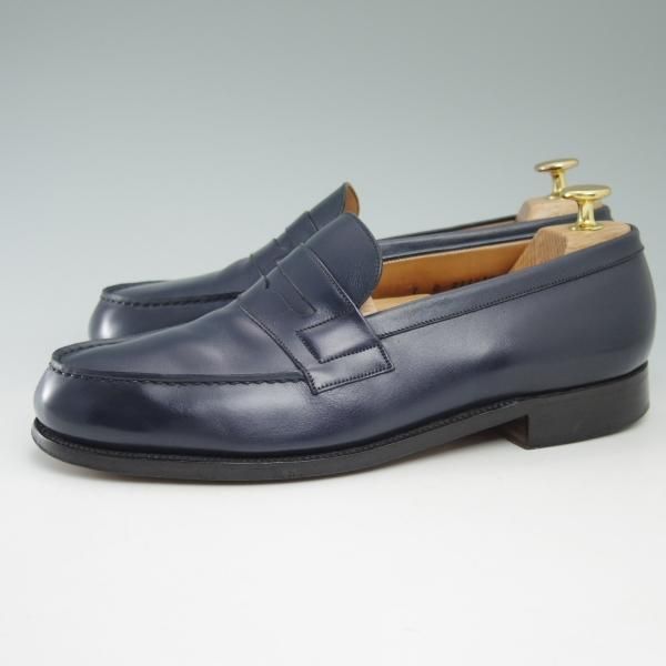 極上☆J.M.ウェストン 7D【貴重☆旧ロゴ/紺色/コインローファー/180