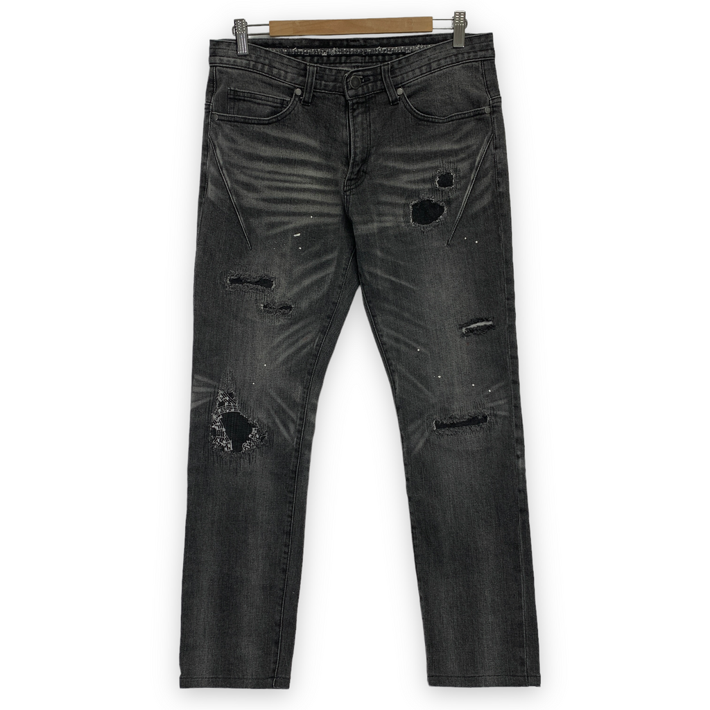M] Number Nine Distressed Denim Jeans Black – StylisticsJapan.com