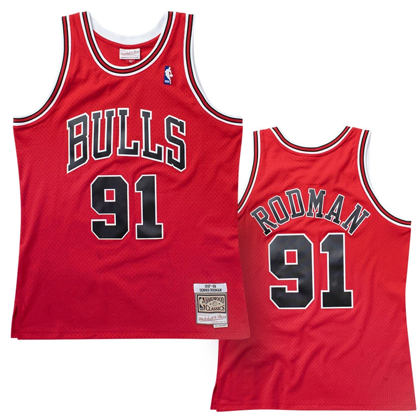 Dennis Rodman 91 Chicago Bulls 1997-98 Mitchell & Ness Swingman