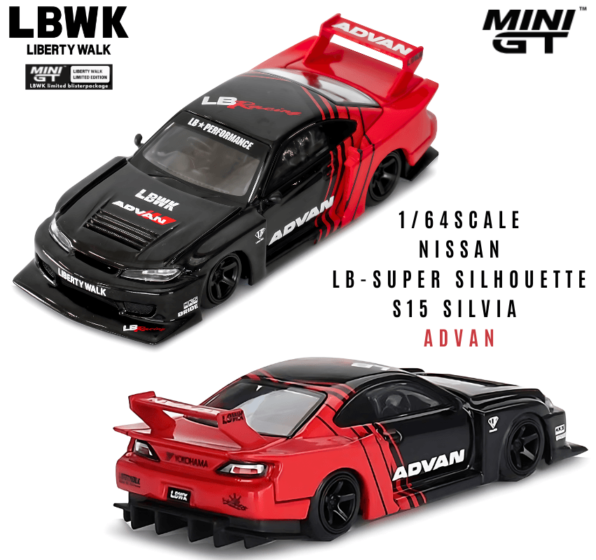 1/64スケール MINI GT「日産 LB-Super Silhouette S15 シルビア 
