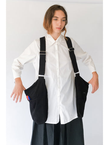 Bless/Stand Up Comedy Demimoore Bag, Black Linen | Stand Up Comedy