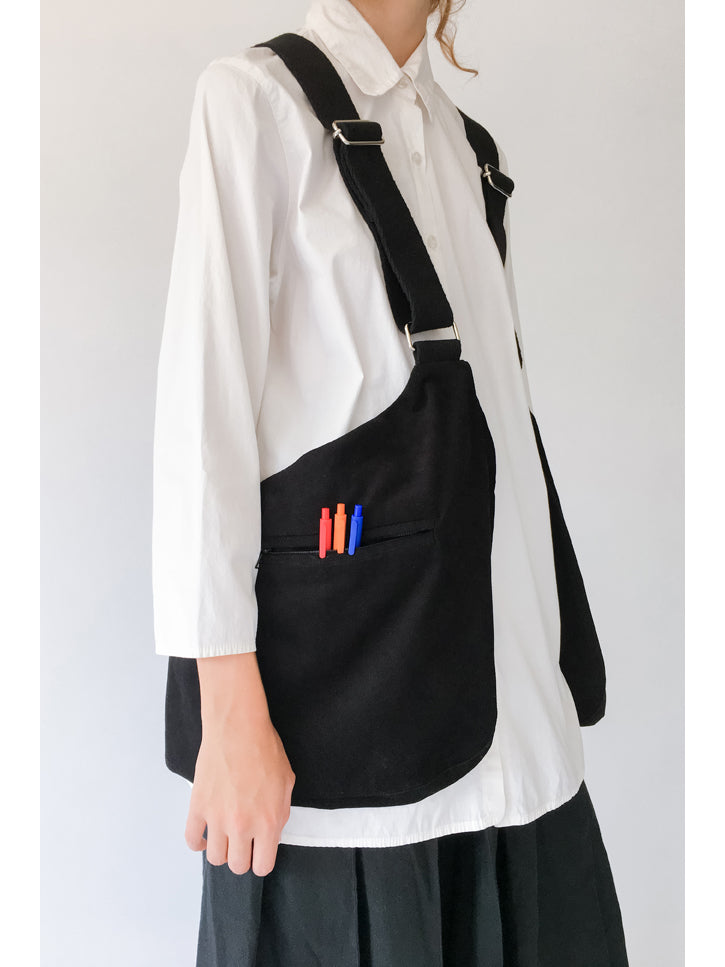 Bless/Stand Up Comedy Demimoore Bag, Black Linen | Stand Up Comedy