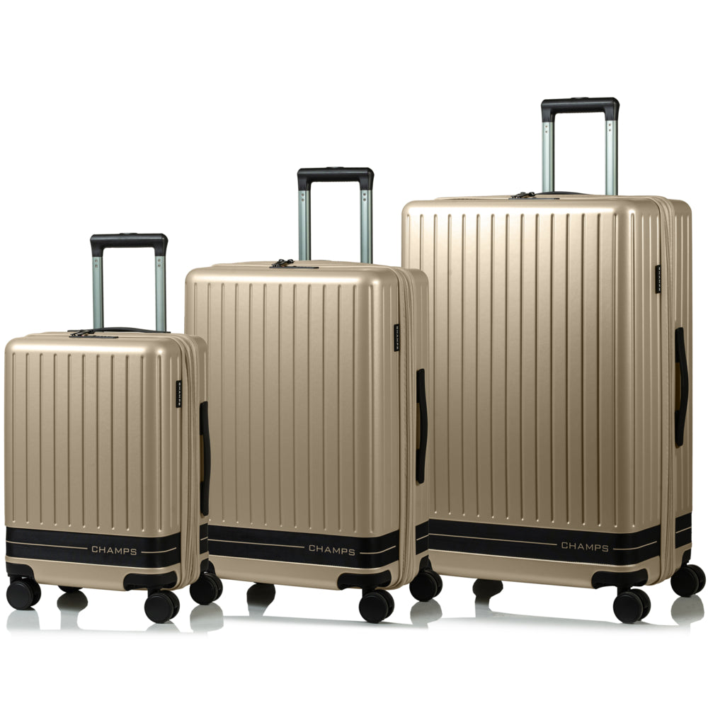 CHAMPS Fresh II 3-Piece Expandable Hardside Luggage Set - Sand