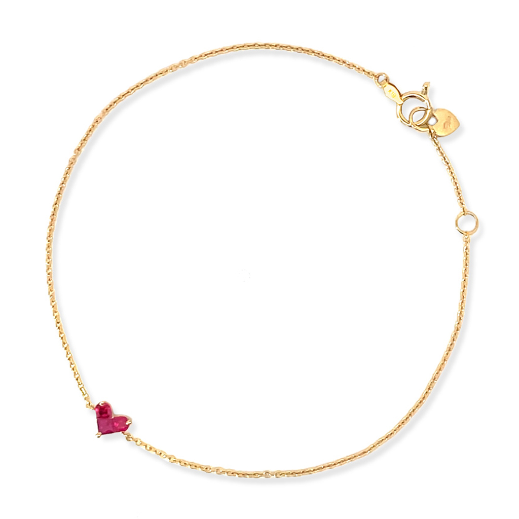 MYSTERIOUS HEART RUBY BRACELET(2ZU0556)K18 ブレスレット｜スター